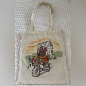 Canvas Tote Bag with Frenchie Dog